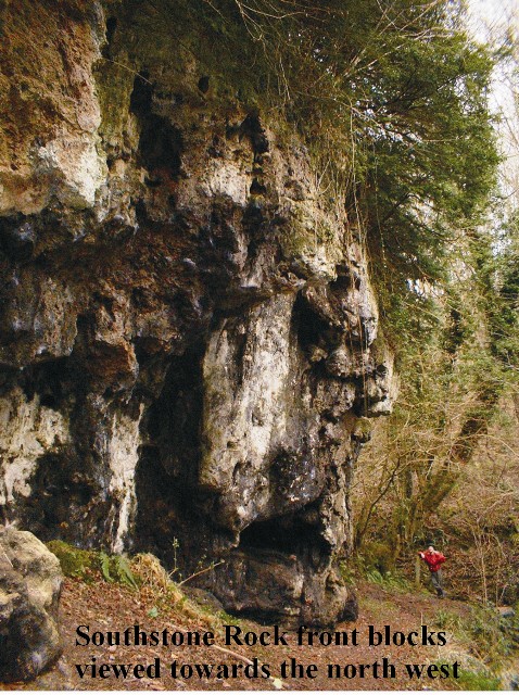 A view of the isolated blocks at Southstone Rock, Worcestershire.